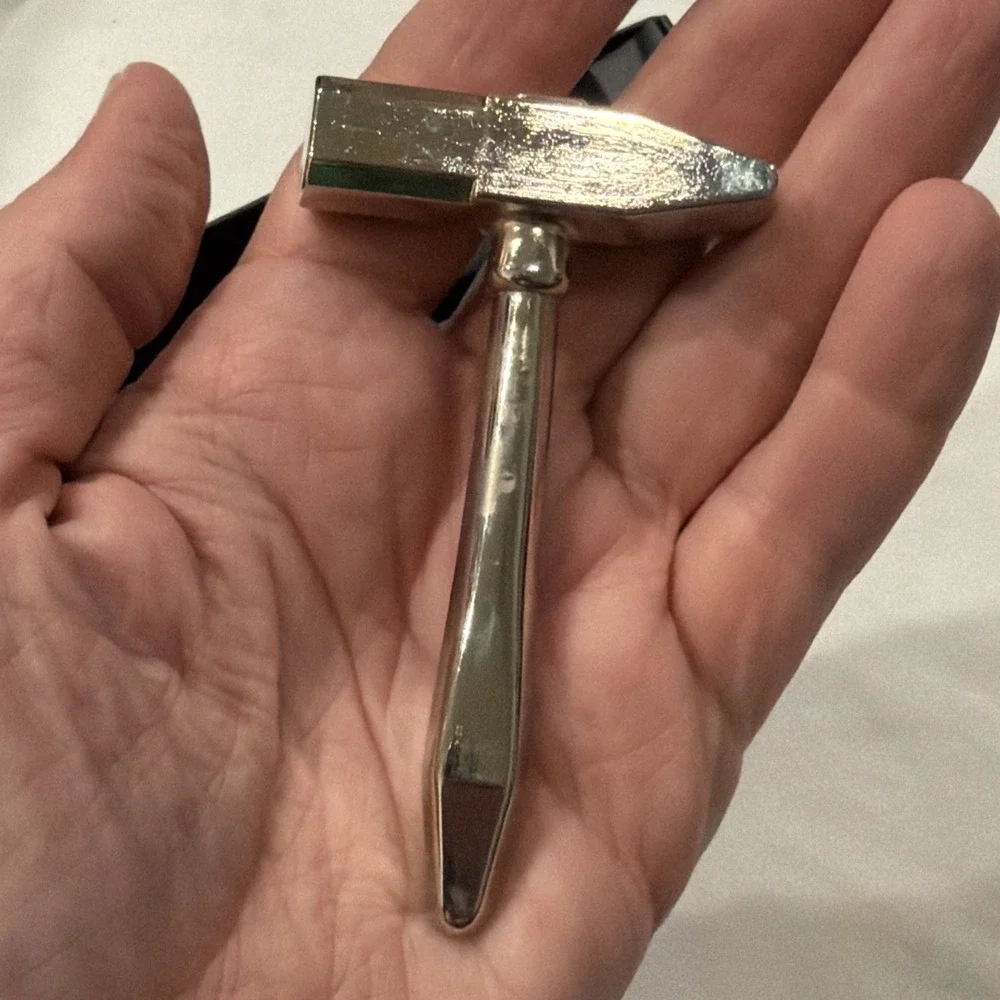 See's Candies Anvil Hammer Nut Cracker Silver Tone Novelty w/ Box‎ (No Lid)